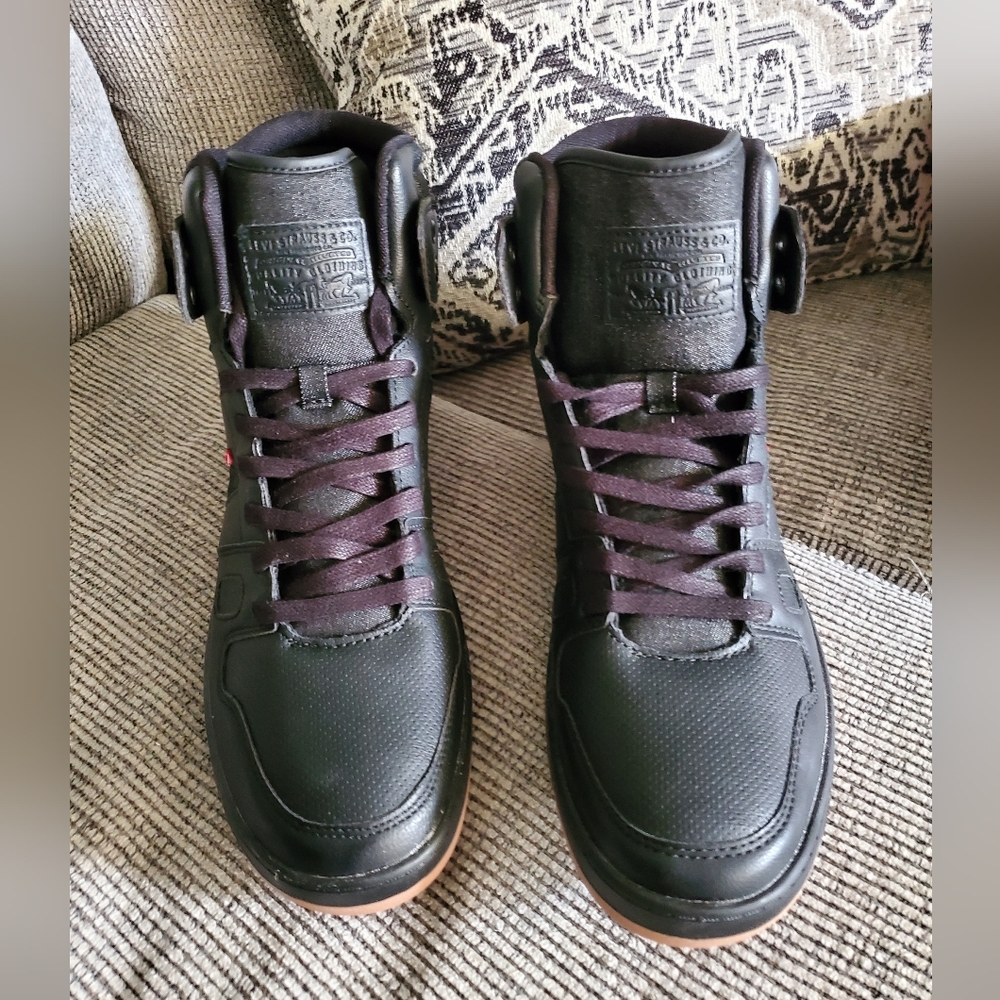 LEVIS Black High-Top Men's Sneakers